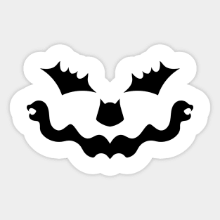 halloween scary evil pumpkin funny pumpkin head Sticker